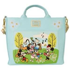 NEW Loungefly Disney Mickey & Friends Convertible Backpack Crossbody Tote Bag